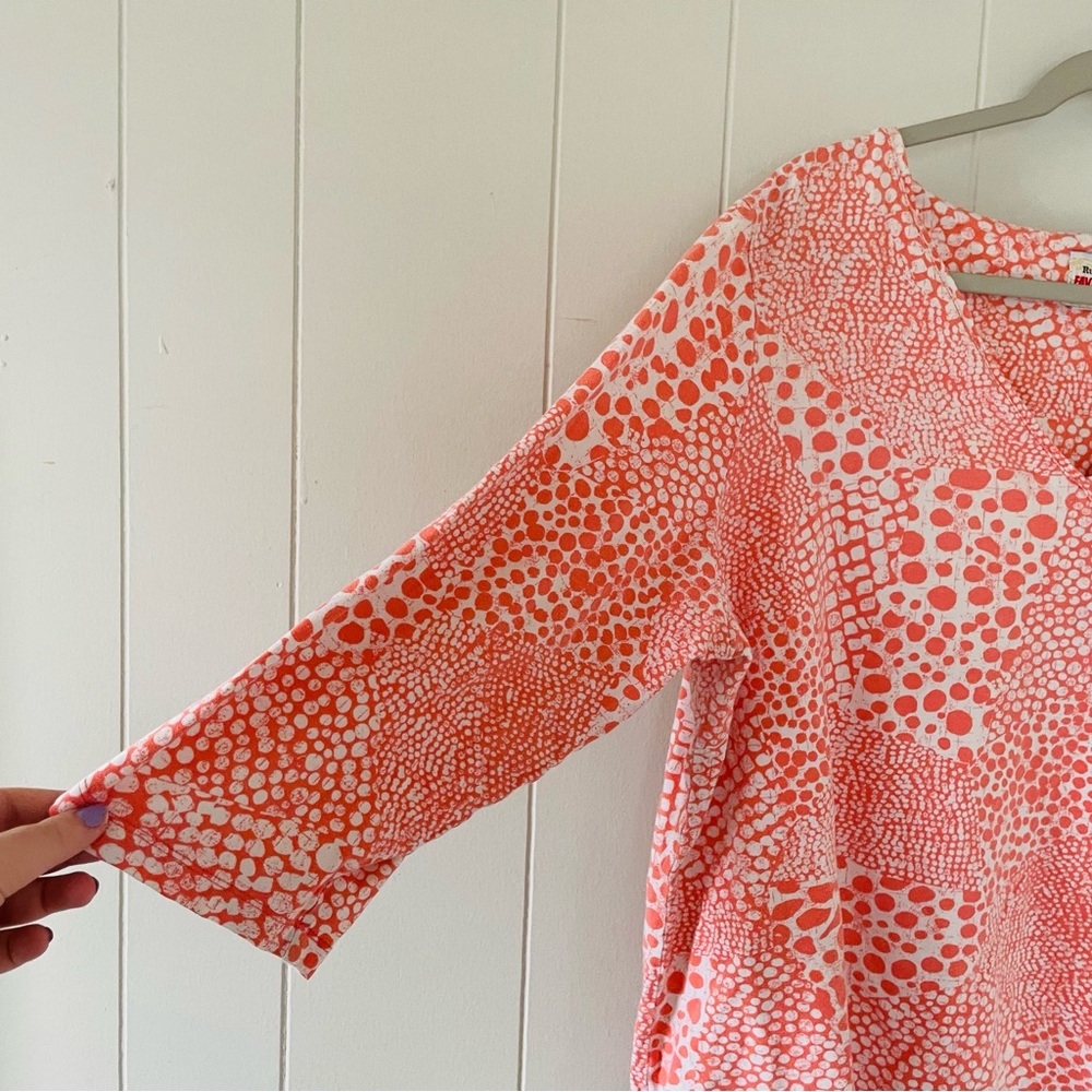 Ruby Rd. Women's Peach Patterned Blouse - image 3